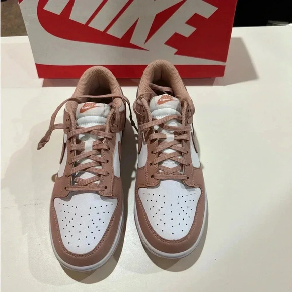 Nike Shoes - NEW Nike dunk salmon pink and white women’s shoes size 9
